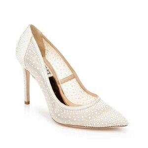 Badgley Mishcka | Weslee III Princess Pump Pearl Studded Bridal Heels | 7.5